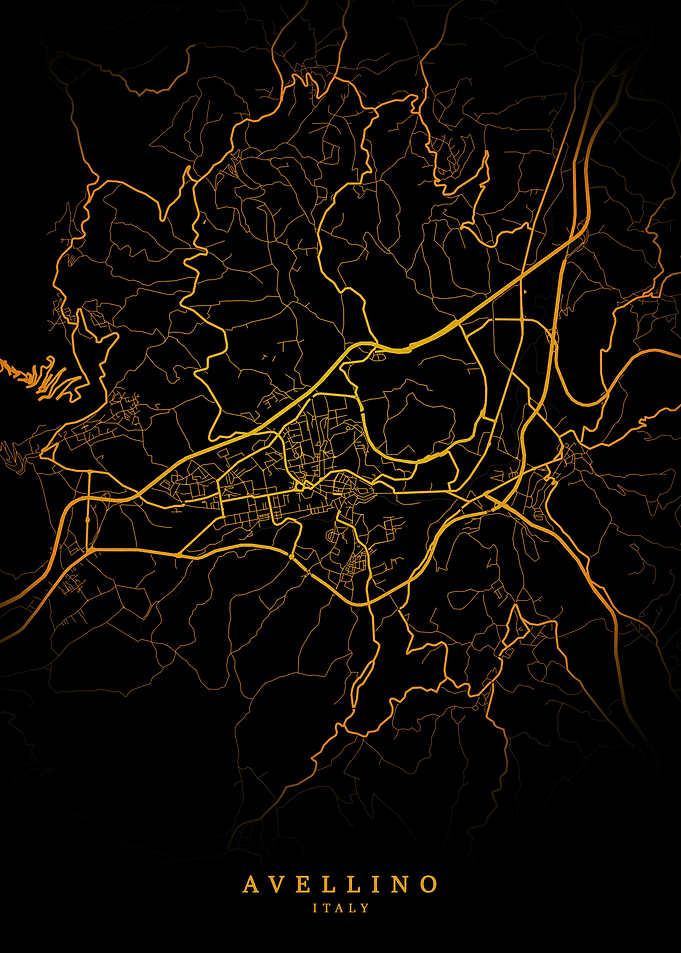 Avellino City Map Gold