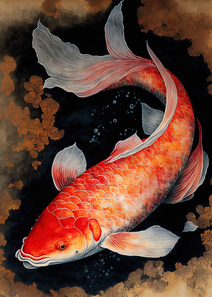 Japanese koi fish