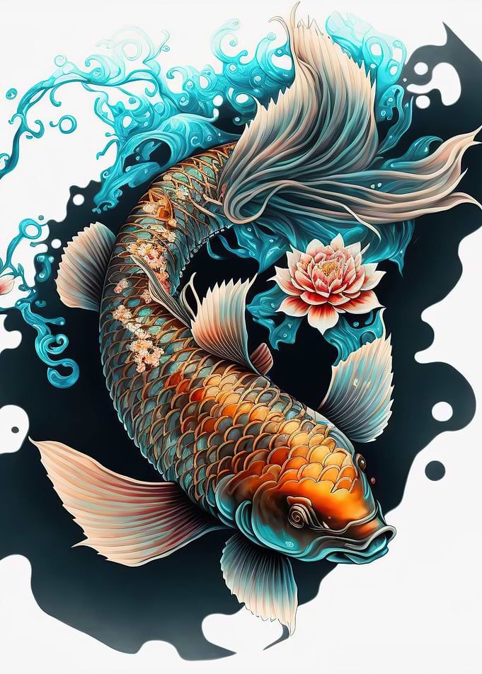 Japanese koi fish