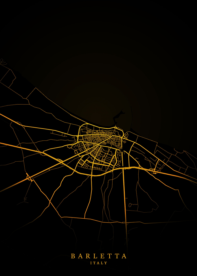 Barletta City Map Gold
