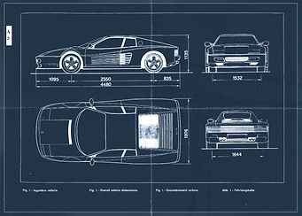 Ferrari 512 Dimensions