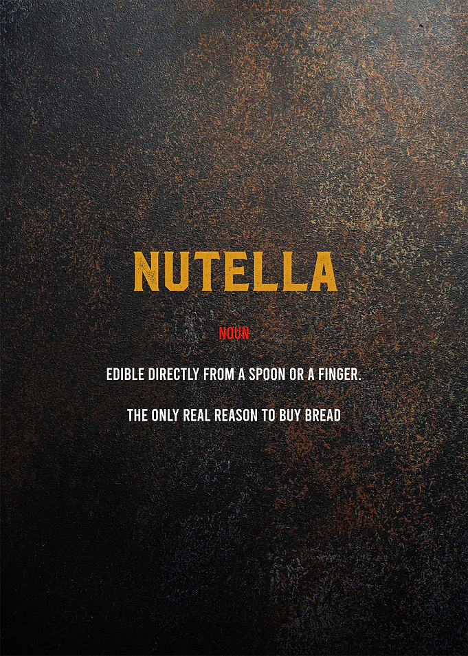 nutella text art
