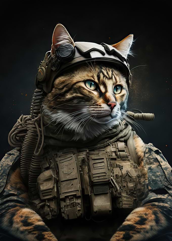 Military Cat animal