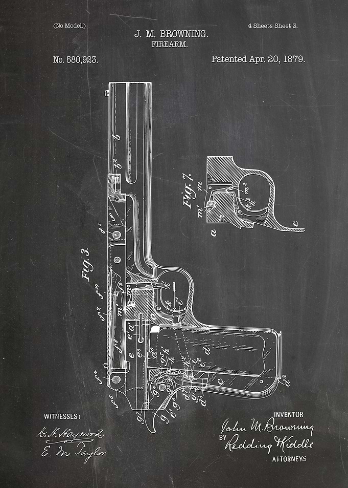 Browning pistol patent