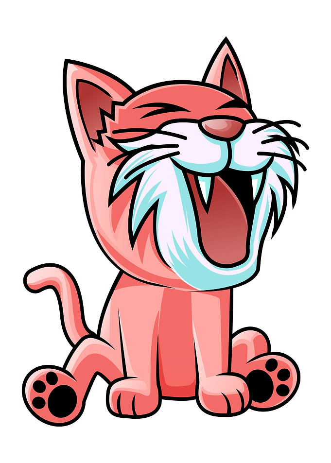 Kawaii cat cartoon