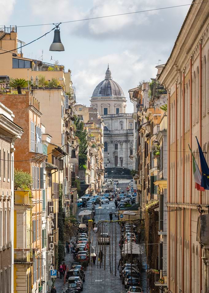Monti district Rome Italy