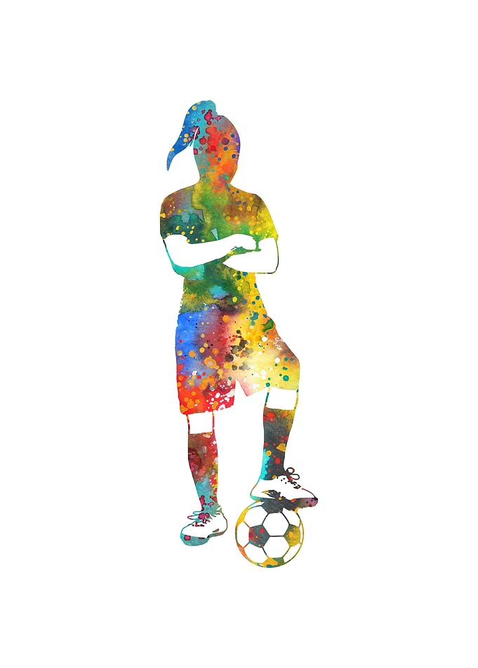 Girl soccer player