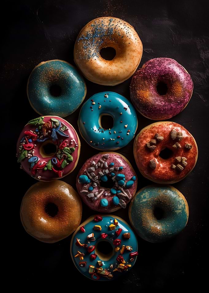 Tasty Colorful Donuts
