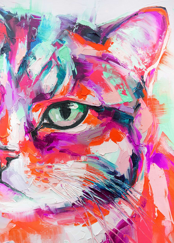Abstract Cat Cute