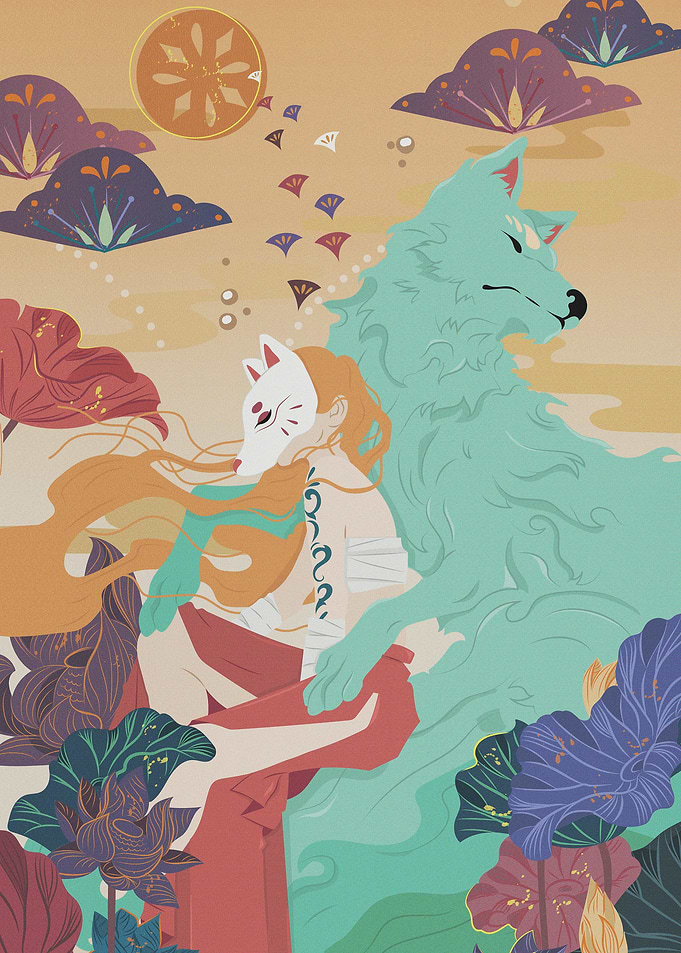 Japanese fantasy Kitsune