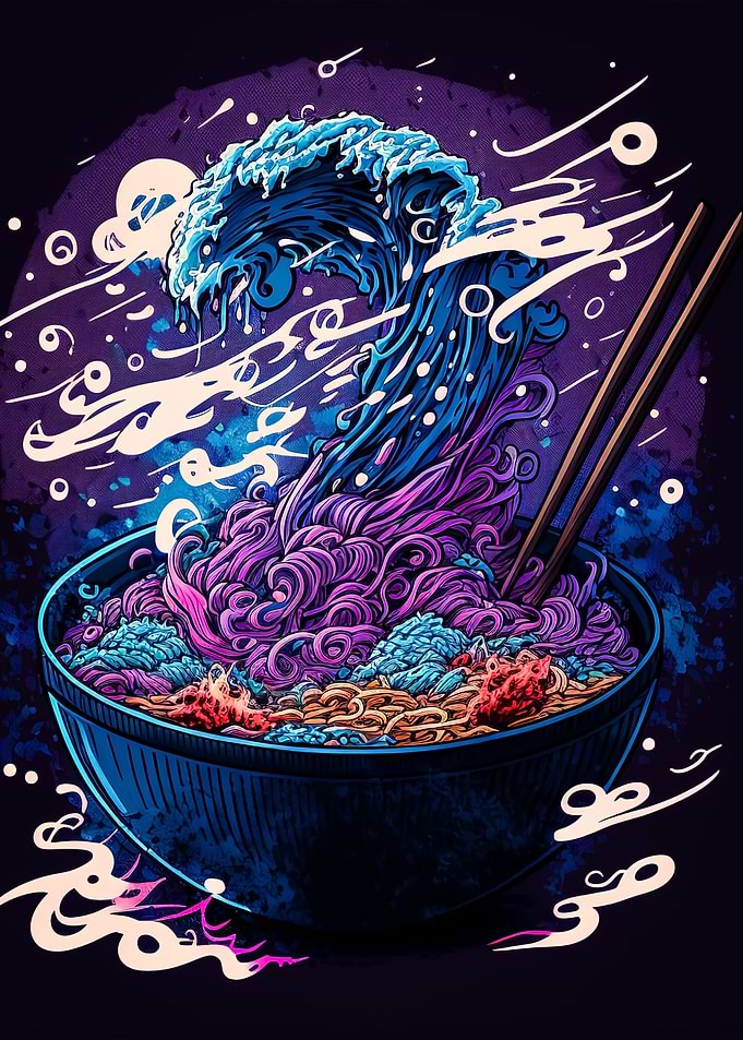 ramen japan neon food