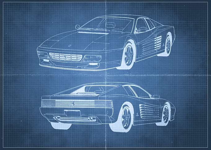 Ferrari 512 Blueprint