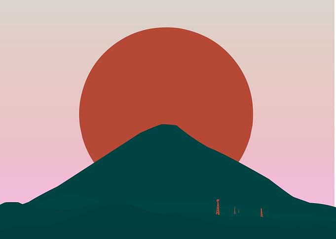 abstract sunset