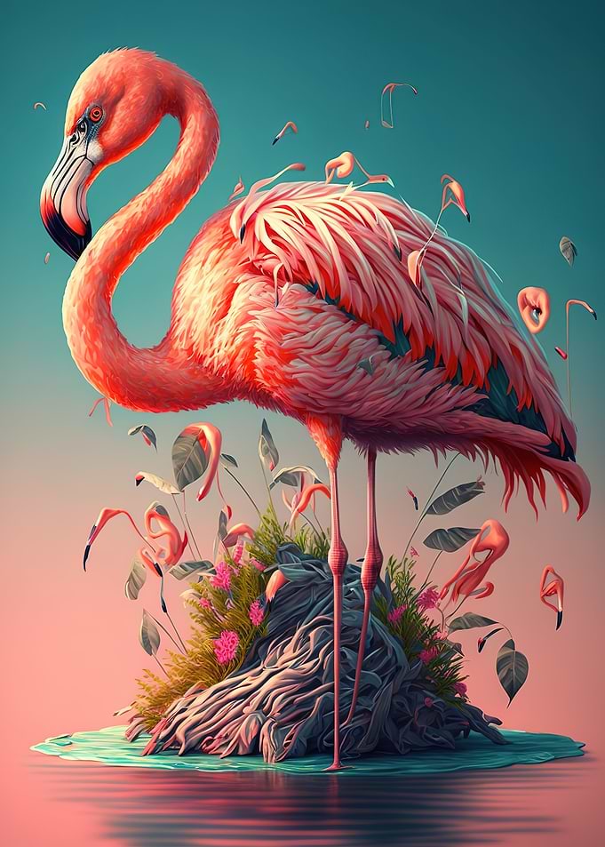 Cute flamingo