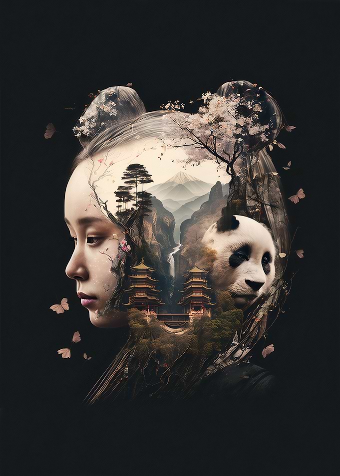Fantasy Geisha panda