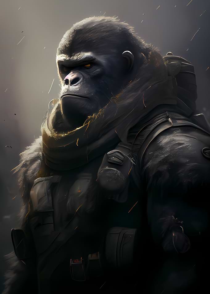 Fantasy Gorilla Soldier
