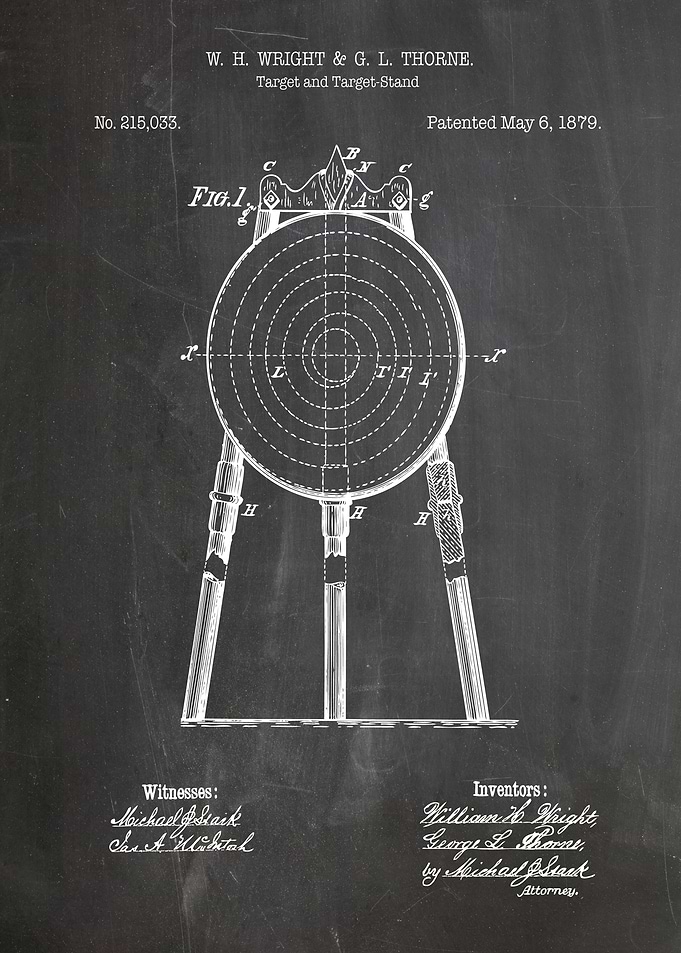 Archery target patent 1879