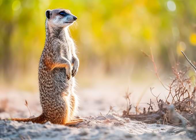 Curious meerkat
