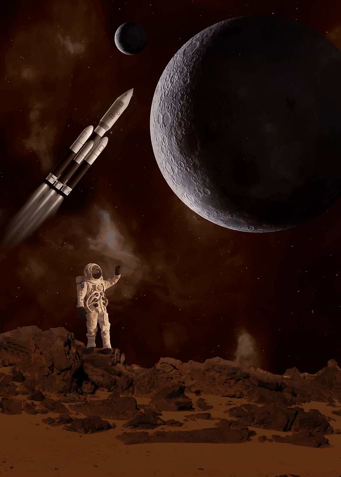 Journey to planet mars