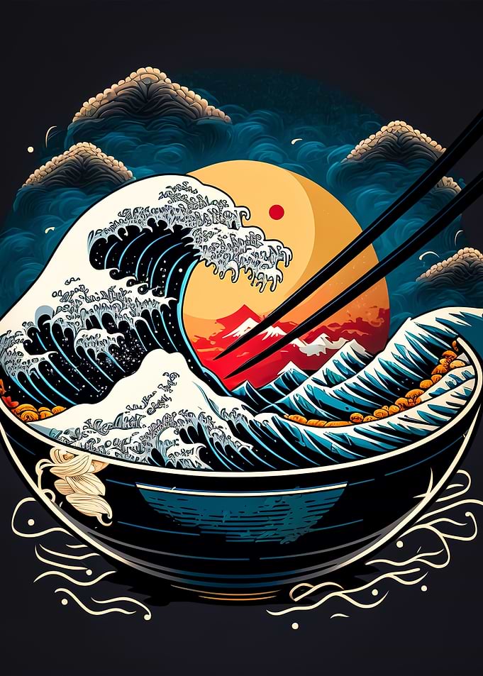 ramen japan neon food