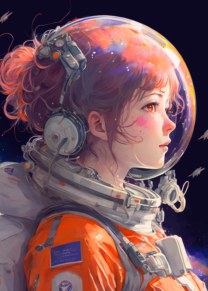 Astronaut Anime Girl