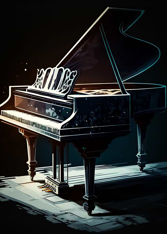 piano colorful