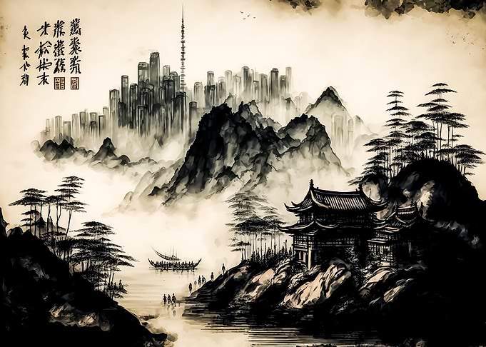 Japan mountain river