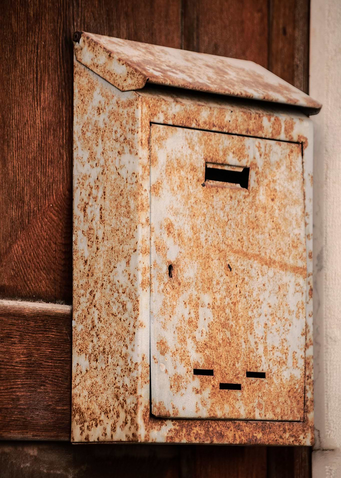 Mailbox rusty outdoors