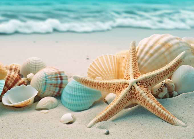 starfish and shells
