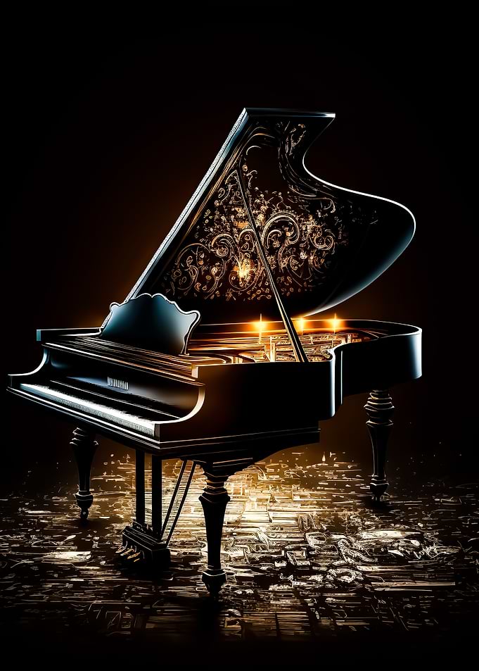piano colorful
