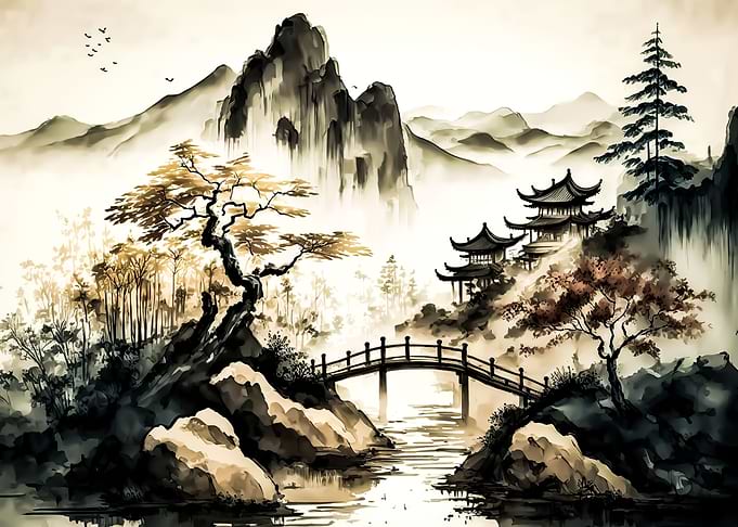 Japan mountain river