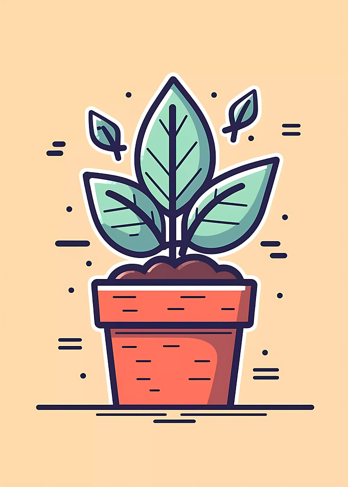 Cute Minimalist Pot Plant
