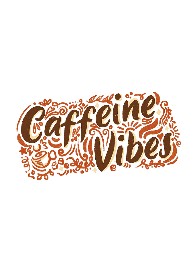 Caffeine Vibes in White