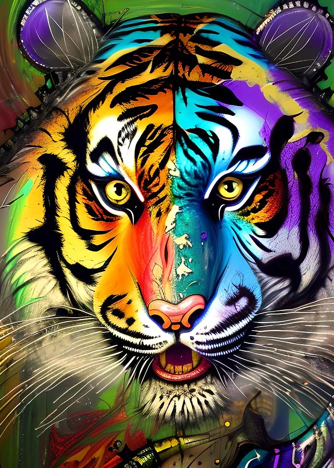 Colorful Tiger Animal