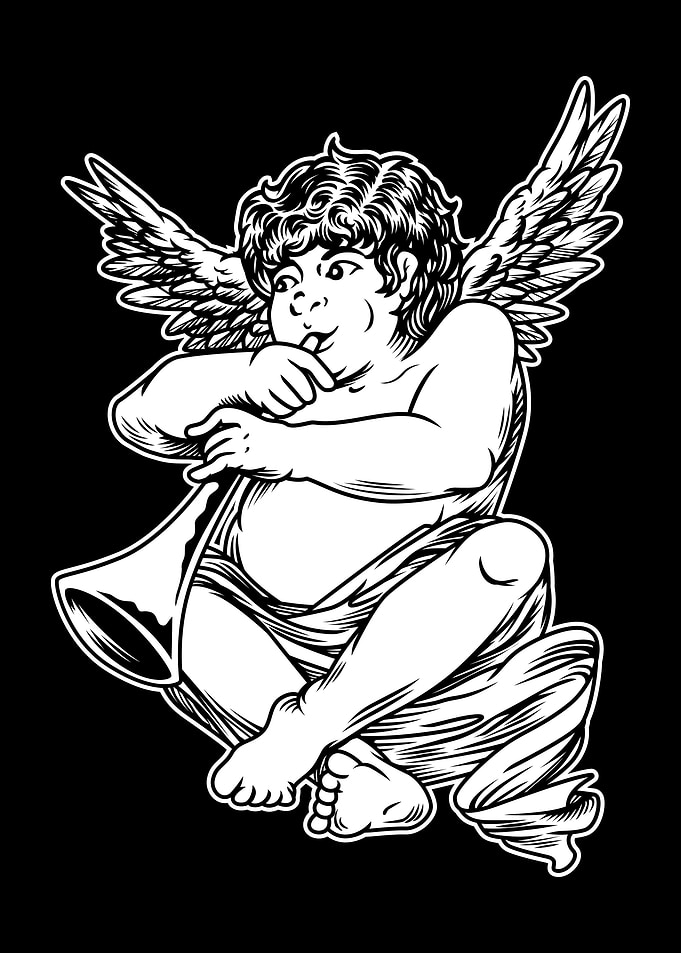 Cupid Black and White 04