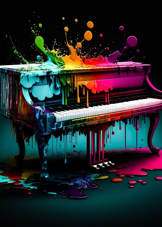 piano colorful