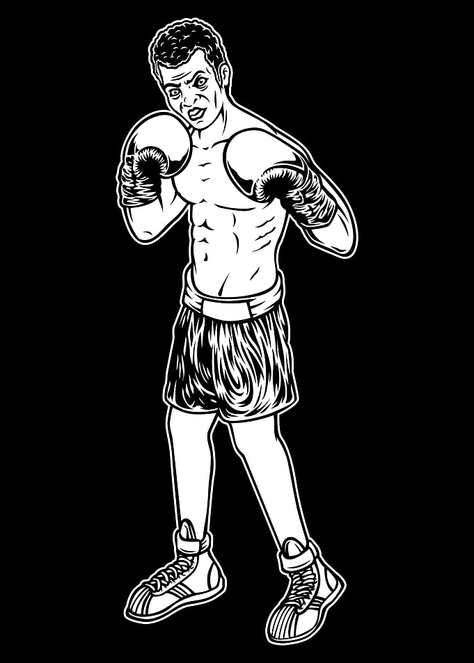 Boxing Black and White