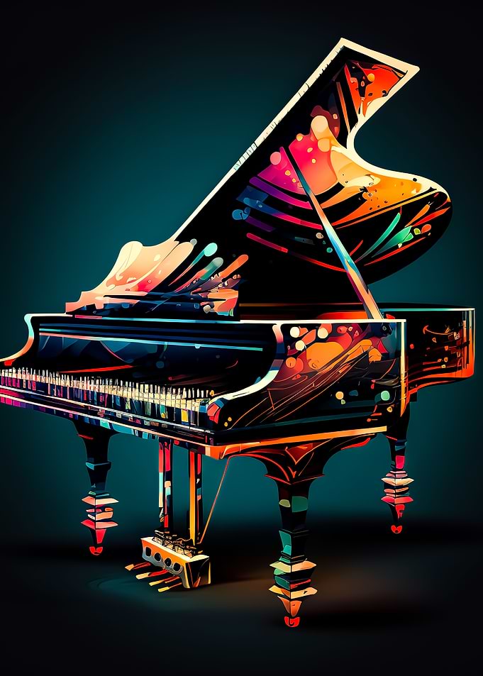 piano colorful