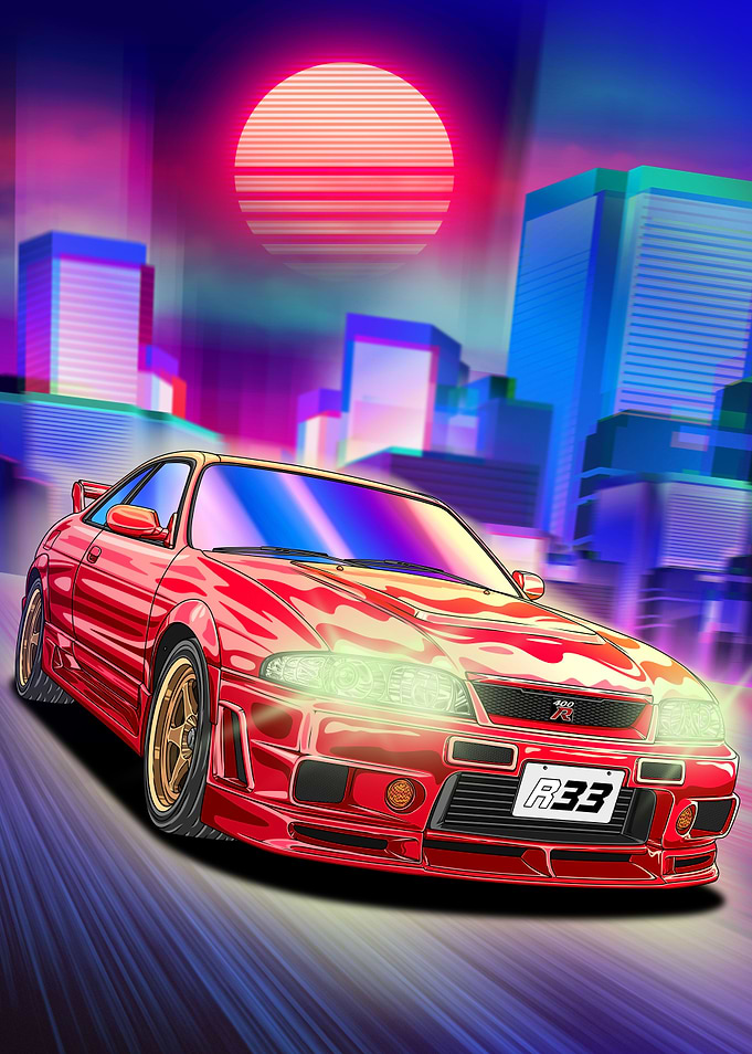 Outrun Skyline GTR R33