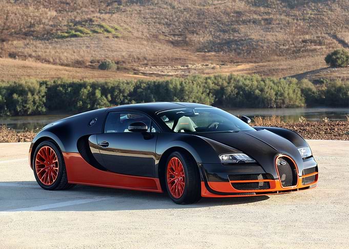 Black Bugatti Sport Car