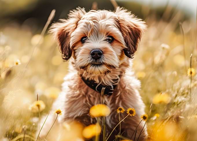 Cute dog in a meadow