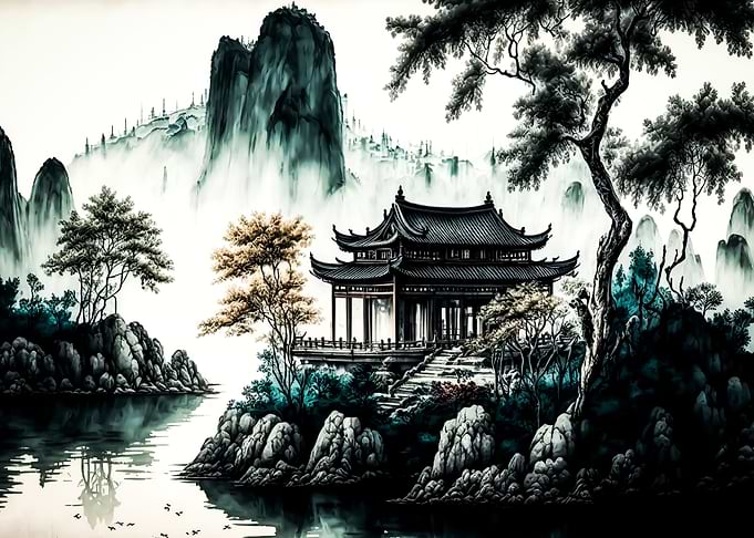 Japan mountain river