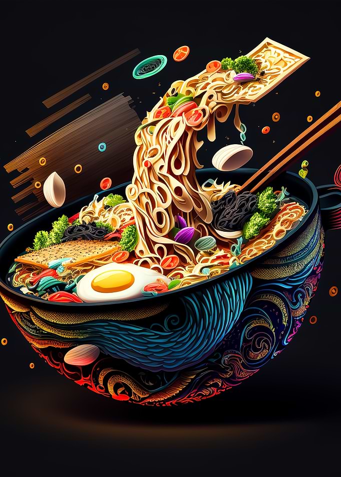 ramen japan neon food