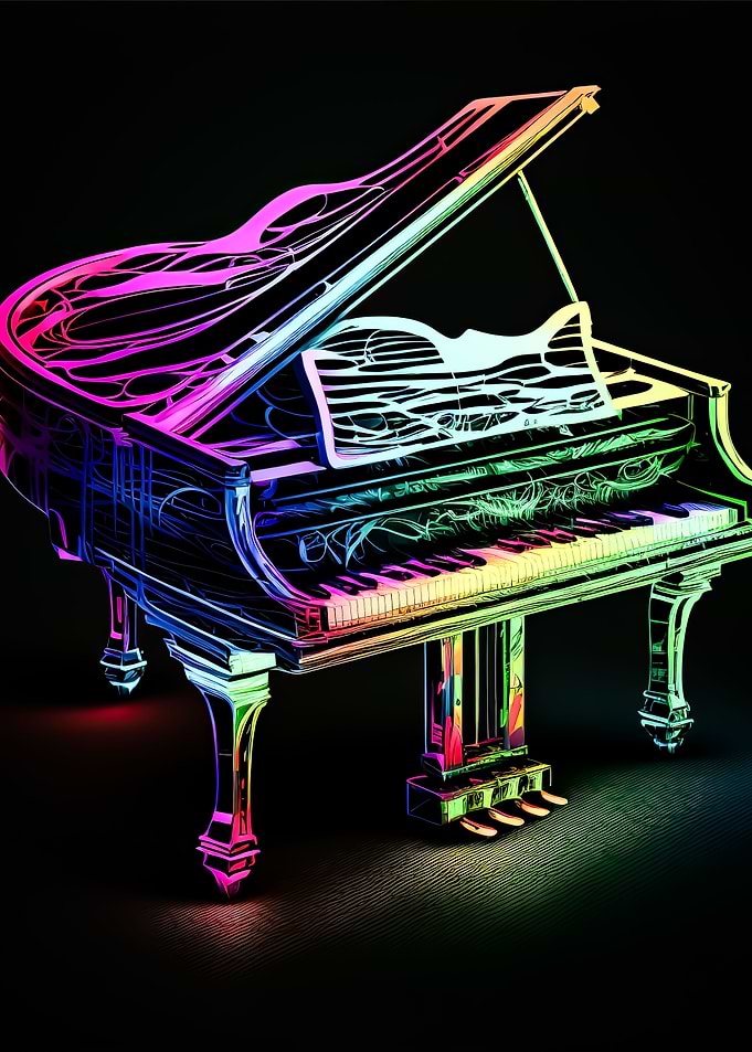 piano colorful