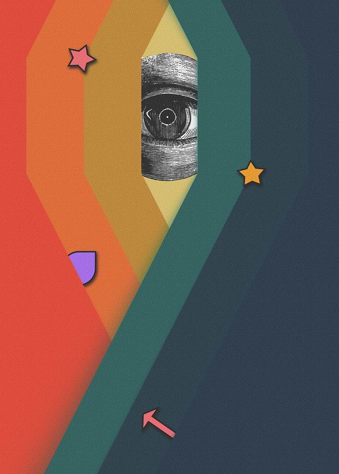 Retro colored poster
