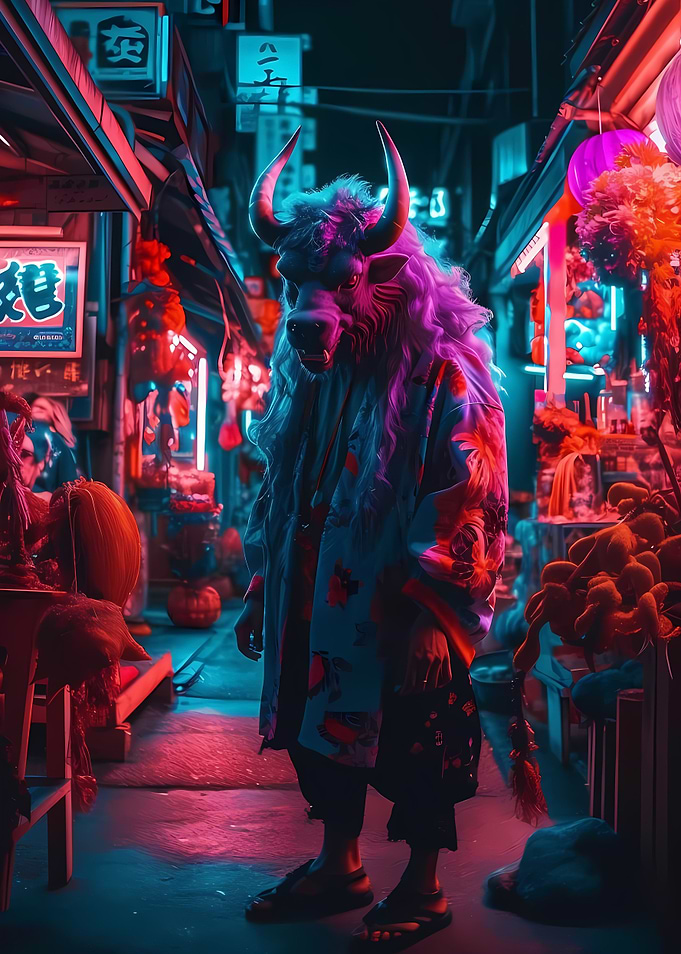 Colorful Buffalo Fantasy