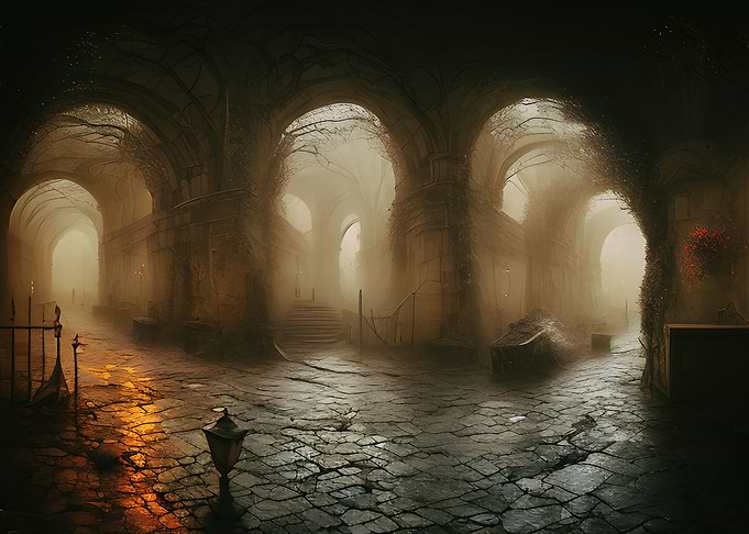 Dark alley in the city
