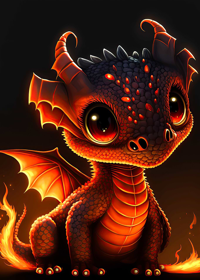 Baby dragon cute