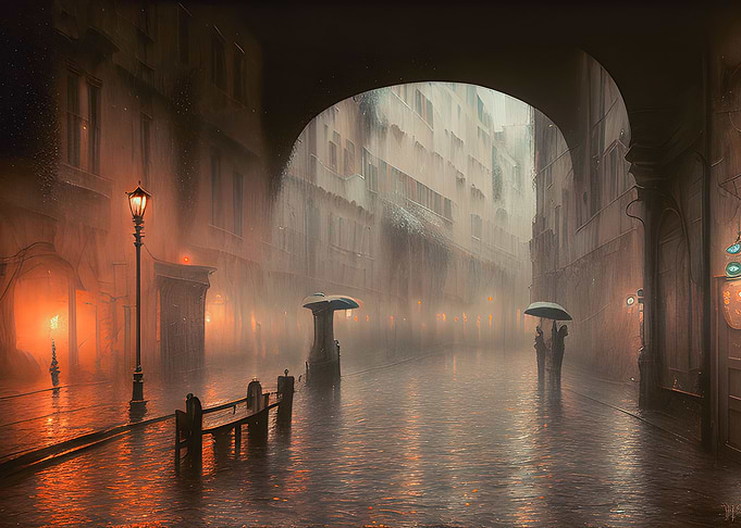 Magical dark alley