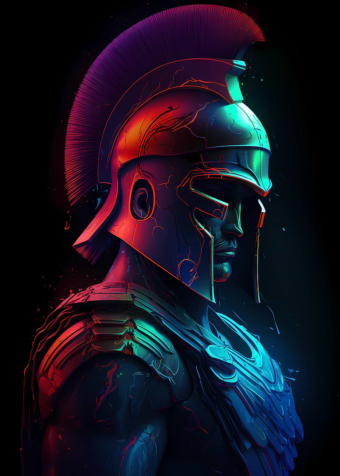 Colorful Neon Gladiator 4